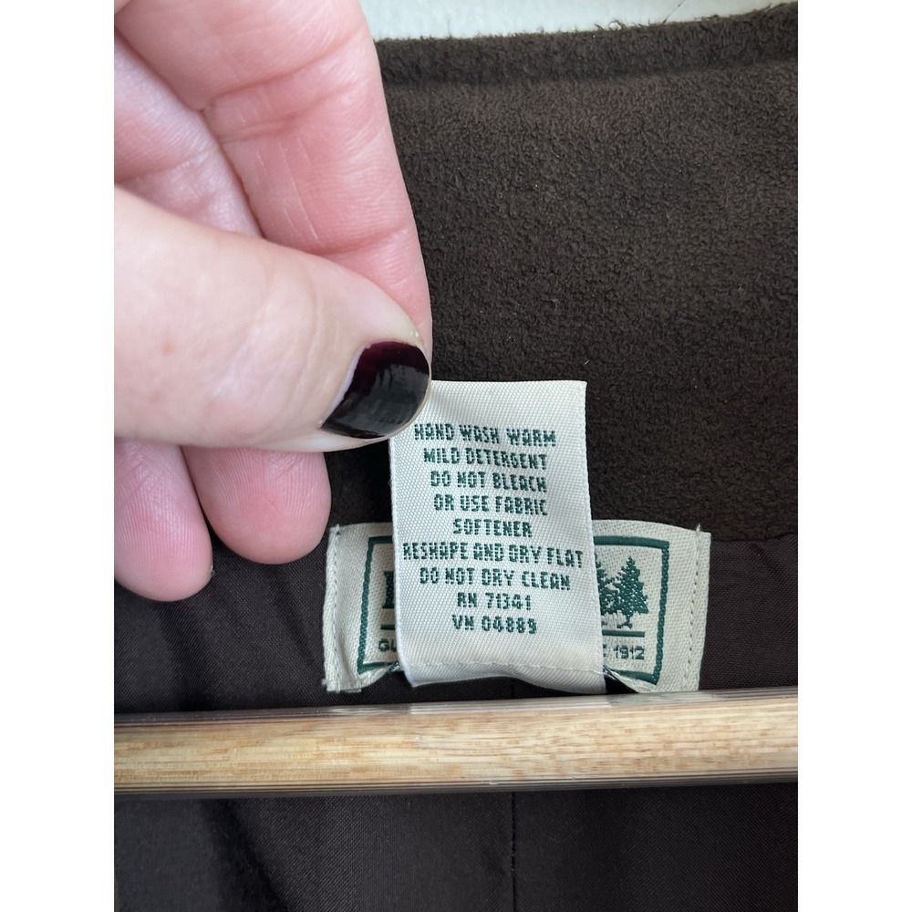 L.L. Bean Mens 1/4 Zip Waterfowl Lambswool Sweater Wind Stopper Goretex Sz Lg - Picture 4 of 10